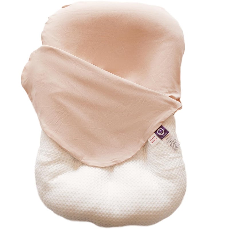 CooCooBaby Infant Lounger, Baby Nest Cover for Baby Girls & Boys, Newborn Essentials for Baby 0-12 Months, 100% Cotton Breathable (DustyRose) - Image 1